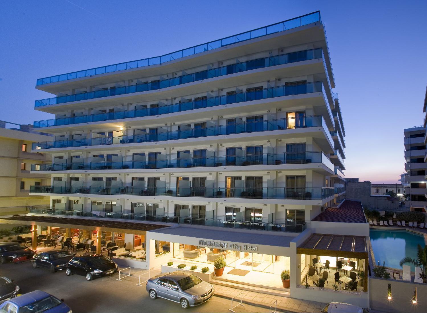 Manousos City Hotel Rhodes City Bagian luar foto